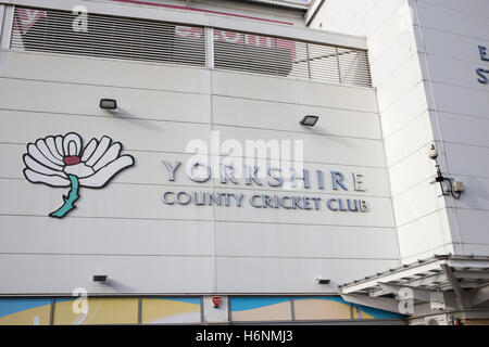 Hauptsitz des Yorkshire County Cricket Clubs in Headingley, Leeds, West Yorkshire. UK Stockfoto