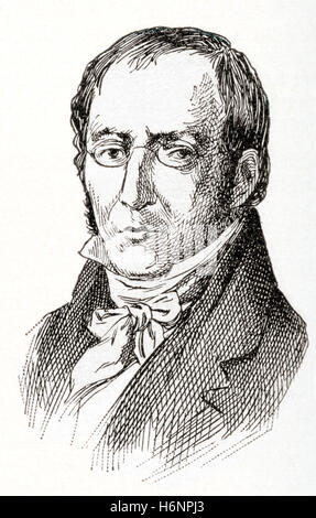 Jean Etienne Dominique Esquirol, 1772 – 1840.  Französischer Psychiater. Stockfoto