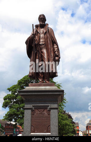 Statue von Frederick James Tollemache, St Peters Hill, Grantham, Lincolnshire, England, UK Stockfoto