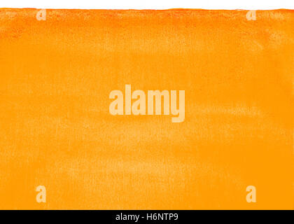 Orange handbemalt Aquarell Hintergrund mit weißem Rand, Textfreiraum Stockfoto