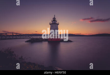 Leuchtturm in Sleepy Hollow, New York. Stockfoto