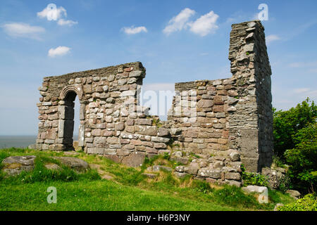 St Patricks C8th angelsächsischen Kapelle, Heysham, Morecambe Bay: lokale Tradition sagt Patrick gründete hier eine kleine Kapelle in C5th. Stockfoto