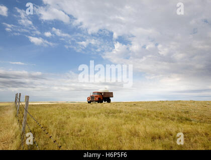 Blaue große große enorme extreme mächtige imposante immense relevanten Horizont Raum antike Landwirtschaft Landwirtschaft Wolke Feld Sommer Stockfoto