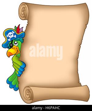 Hinweis Memo leer europäischen kaukasischen unbewohnten Roll alte Scroll Briefbogen Papier Papier Transparentpapier Pergament Gefahr Anmerkung Memo Stockfoto