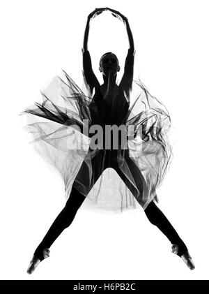 Erwachsenen Gleichgewicht Silhouette Ballett Erwachsene Ballerina Entzücken Schatten Frau Menschen Menschen Menschen folk Personen menschlicher Mensch Stockfoto