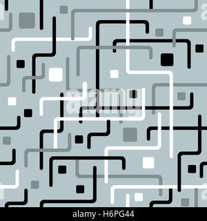 Geometrie nahtlos Hintergrund mit Linien und Rechtecke. Vektor-illustration Stock Vektor