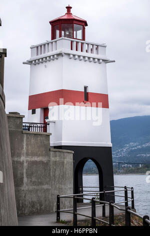 Brockton Point Lighthouse befindet sich im Stanley Park in Vancouver British Columbia. Stockfoto
