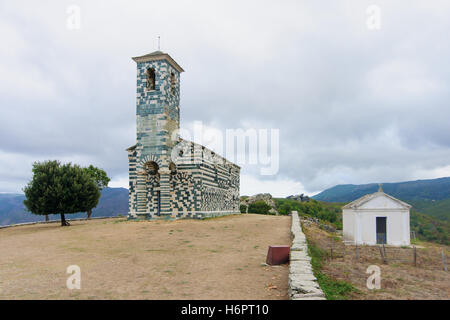 Kirche San Michele de Murato bei Murato, Haute-Corse, Corsica Stockfoto