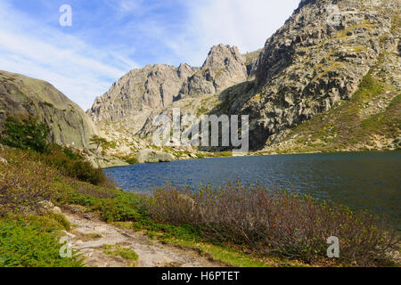 Die Melo-See (Lac de Melo), in Korsika, Frankreich Stockfoto