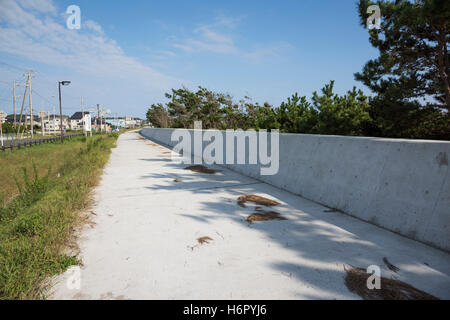 Coastal Deich, Asahi City, Chiba Präfektur, Japan Stockfoto