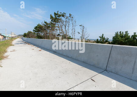 Coastal Deich, Asahi City, Chiba Präfektur, Japan Stockfoto