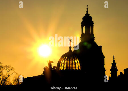 Dresden Frauenkirche Nacht - Dresden Frauenkirche bei Nacht 02 Stockfoto