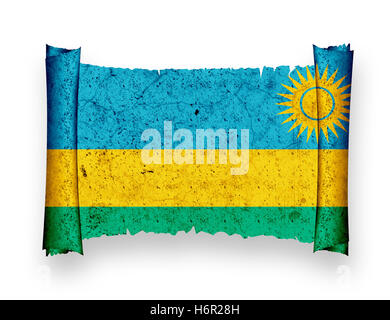 Flagge von Ruanda Stockfoto