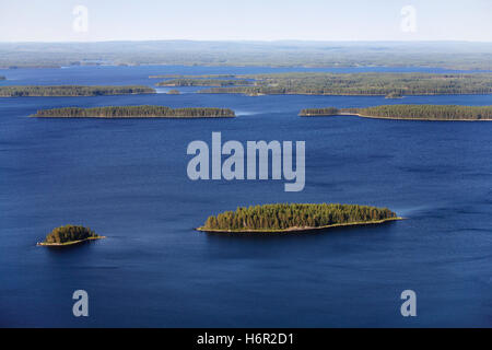 Nationalpark-Sommer sommerlich Inseln Anblick Ansicht Outlook Perspektive Vista Panorama Aussichtspunkt Finnland Insel niemand Süßwasser Stockfoto