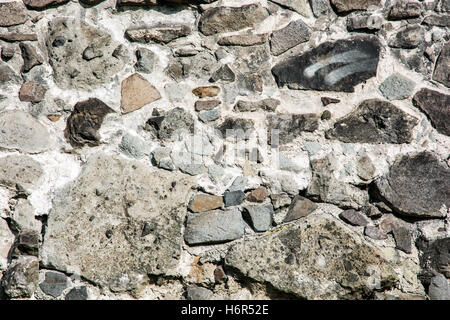 Alte Steinmauer Textur. Großen Steinen. Architektonisches Element. Festes Material. Stockfoto