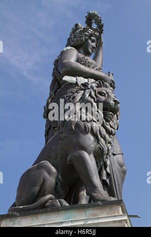 Bavaria-Statue in München, Bayern Stockfoto