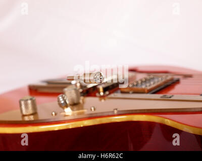 Detail einer alten Rock-Gitarre Stockfoto
