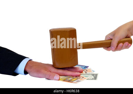 Gier zu stoppen Stockfoto