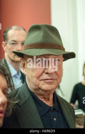 FRANKFURT, JUNI 29: Georg Baselitz bei der Eröffnung seiner Ausstellung im Städel Museum (Juni 30 - Oktober 23 2016) Stockfoto