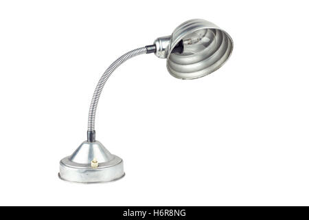 isolierte Antik Vintage Shiner Lampe Koryphäe Retro-flexible alten Schreibtisch Objekt isoliert Modell Design Konzept Projektplan Stockfoto