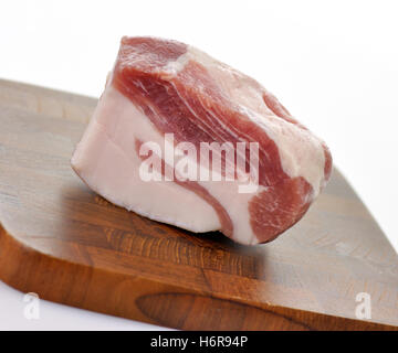 Essen aliment Schinken Dicke breite fettes Fleisch Schweinefleisch essen Nahrungsmittel große große enorm extreme mächtige imposante immense relevanten isoliert Stockfoto