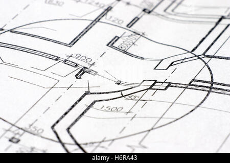 Hausbau bauen Modell Design Projekt Konzept Plan Entwurf neue Form-Stil der Architektur architektonischen Baustil Stockfoto