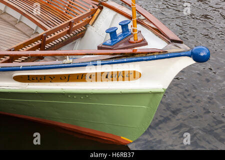 Herrin des Sees, Ullswater Dampfer auf Glenridding Pier, Lake Ullswater, Glenridding, Lake District, Cumbria, England Stockfoto