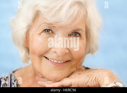 Senior, Porträt, Nahaufnahme Stockfoto