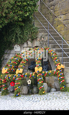 Osterbrunnen kronach Stockfoto