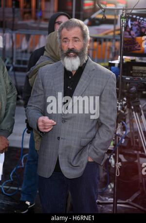 New York, NY, USA. 1. November 2016. Mel Gibson, auf Good Morning America (GMA) unterwegs für Promi-Schnappschüsse - di, New York, NY 1. November 2016. Bildnachweis: Derek Sturm/Everett Collection/Alamy Live-Nachrichten Stockfoto