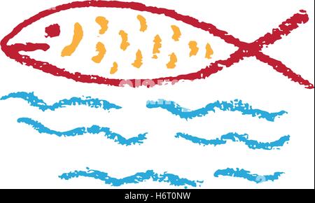 Christlichen religiösen Fischsymbol Stock Vektor