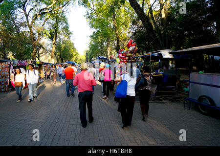 Anbieter und Besucher Park Chapultepec, Mexiko-Stadt, Mexiko Stockfoto