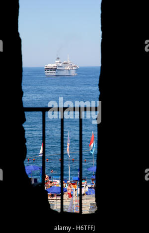 Sorrent Italien Architektur, Bogen, alte, Stein, Aussenansicht, gebaut, alte, Struktur, Tor, antik, Wand, Geschichte, Eingang. Stockfoto