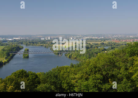Blick von der Walhalla in regensburg Stockfoto