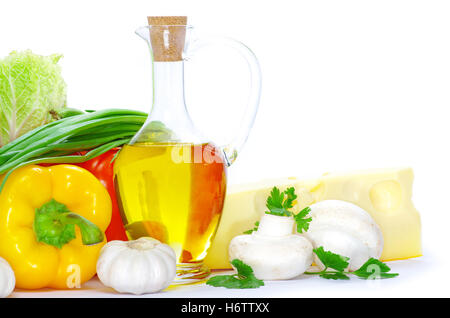 Glas Kelch Becher essen Nahrungsmittel Pfeffer Blatt Leben existieren Existenz leben Leben live flüssige Gewürze Gewürz isoliert Stockfoto