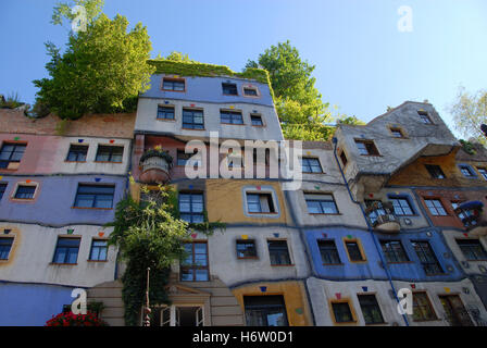 Hundertwasser-Haus in Wien Stockfoto