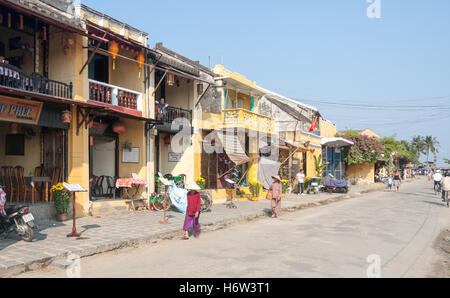 Typische Straßenszene in Hoi an, Vietnam Stockfoto