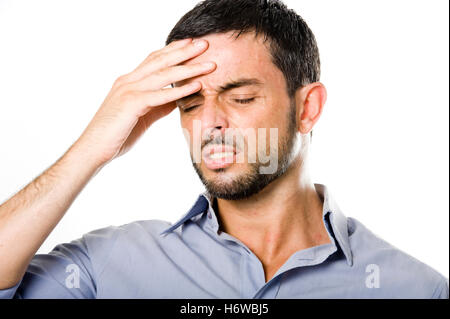 Mann Mensch Menschen Personen folk Personen menschlicher Mensch Hand Gesundheit isoliert männlichen männliches Gesicht Porträt Person leer Stockfoto