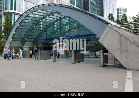 Canary Wharf Station, Station der Docklands Light Railway, London, England, Vereinigtes Königreich, Europa Stockfoto