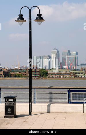 Blick vom Greenwich auf die Docklands, London, England, Vereinigtes Königreich, Europa Stockfoto