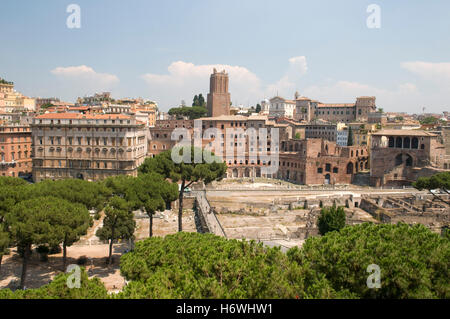 Mercatus Traiani Trajans Markt und Miliz-Turm, Rom, Italien, Europa Stockfoto