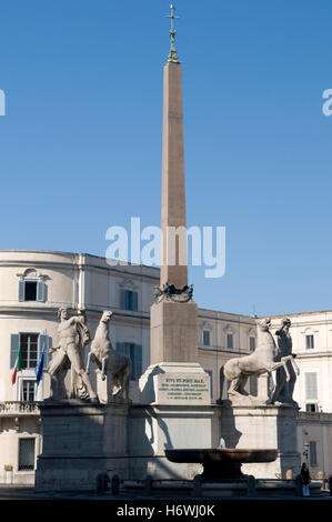 Obelisk auf der Piazza del Quirinale Quadrat, Rom, Italien, Europa Stockfoto