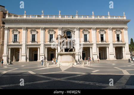 Reiterstatue des Marcus Aurelius auf dem Kapitol, Palazzo Nuovo, Kapitolinische Museen, Rom, Italien, Europa Stockfoto