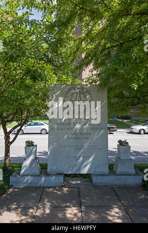 Pearl Harbor-Denkmal am Büffel und Erie County Naval & Military Park. Stockfoto