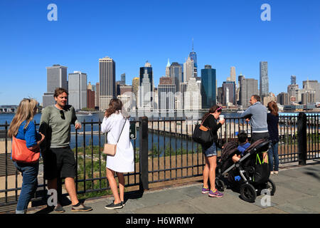 Brooklyn Heights Promenade, Brooklyn, New York, USA Stockfoto
