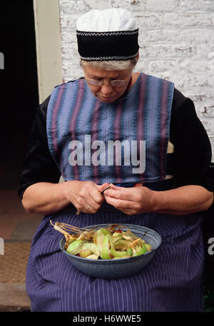 Niederlande, Enkhuizen, Zuiderzeemuseum, Freilichtmuseum Zuiderzee, Menschen wieder anschließt Leben in Urk Dorf Stockfoto