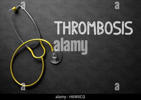 Thrombose-Konzept auf Tafel. 3D Illustration. Stockfoto