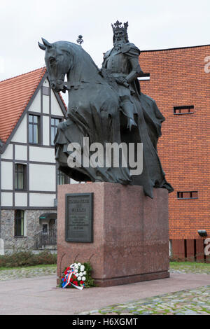 Statue von König Casimir III das große - Pomnik Kazimierz wielki Stockfoto