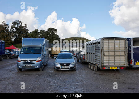 Pferd Transportfahrzeuge an Beeston Markt England uk Stockfoto