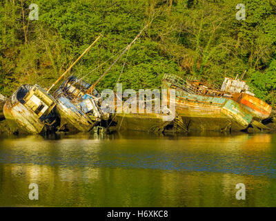 Stadt von Douarnenez, Bretagne, Frankreich Stockfoto